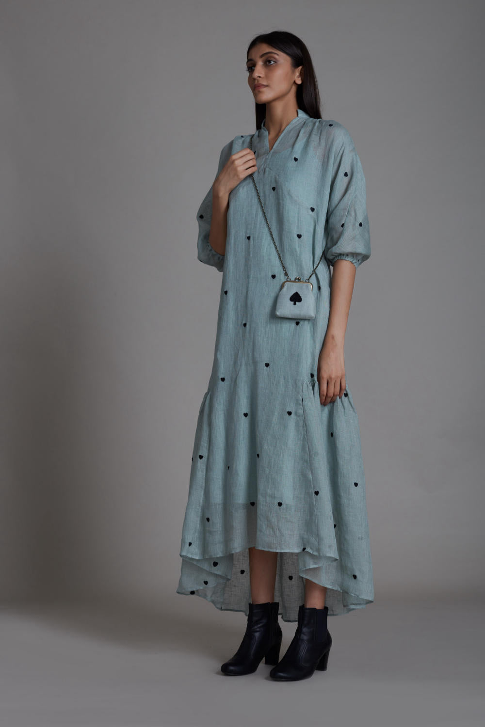 MATI QUEEN OF HEART DRESS-BLUE Fashion Mati