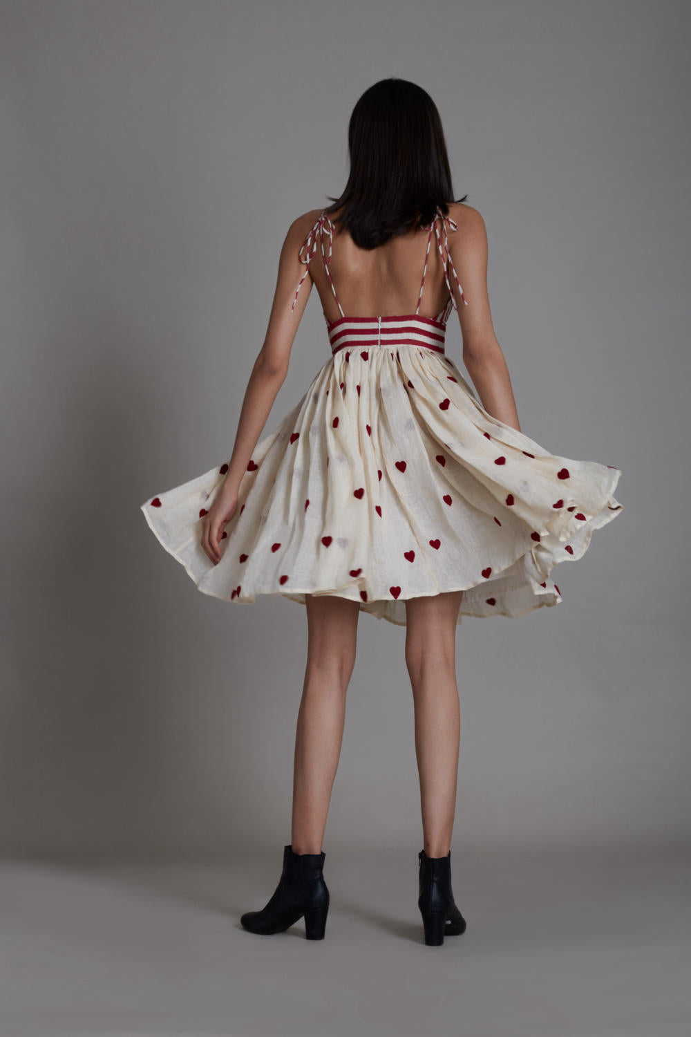 MATI RUMMY DRESS-OATMEAL HEARTS Fashion Mati