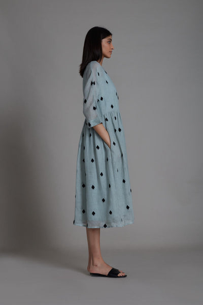 MATI TEEN PATTI DRESS-BLUE Fashion Mati