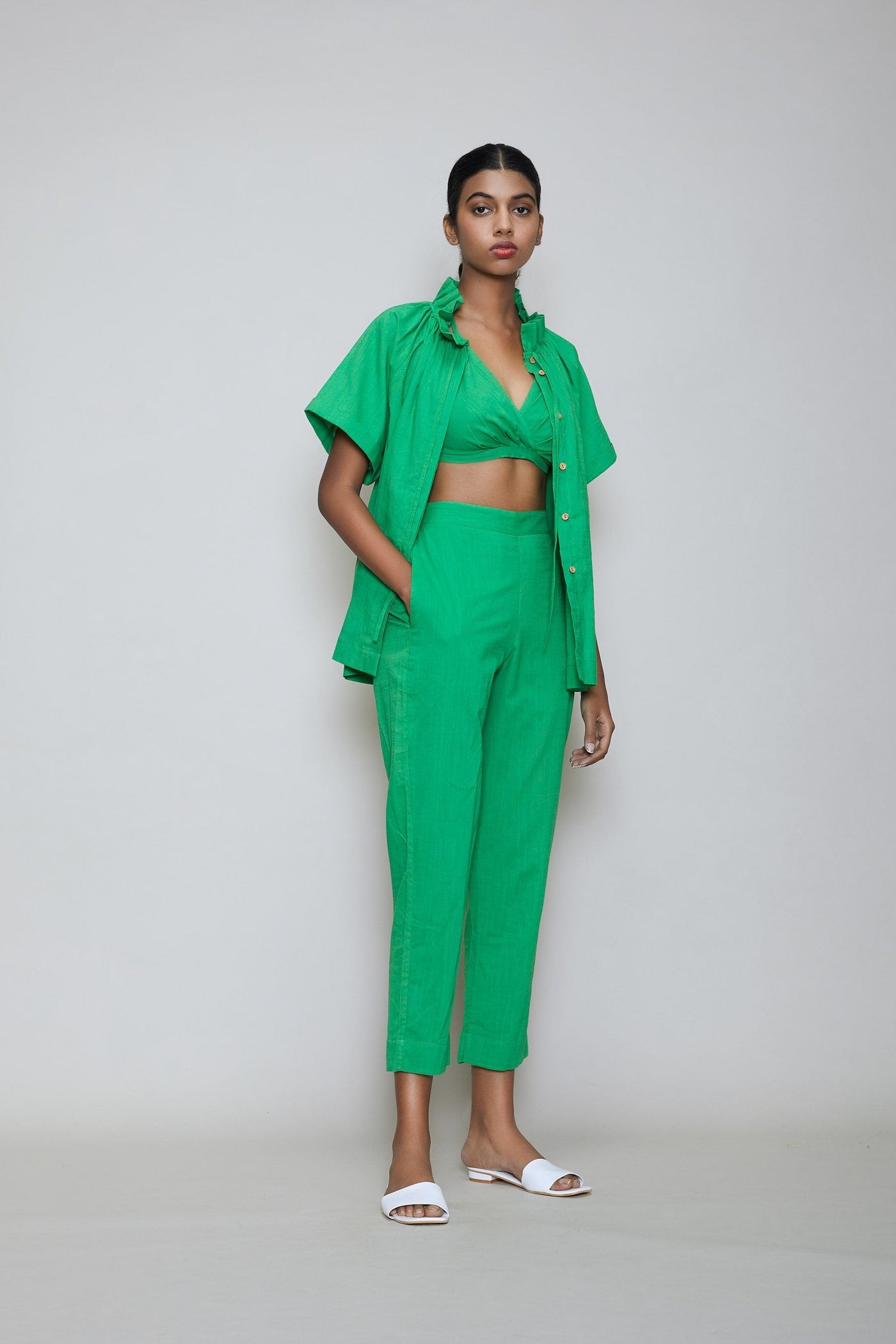 MATI TORA BRALETTE 3 PIECE SET - GREEN Fashion Mati