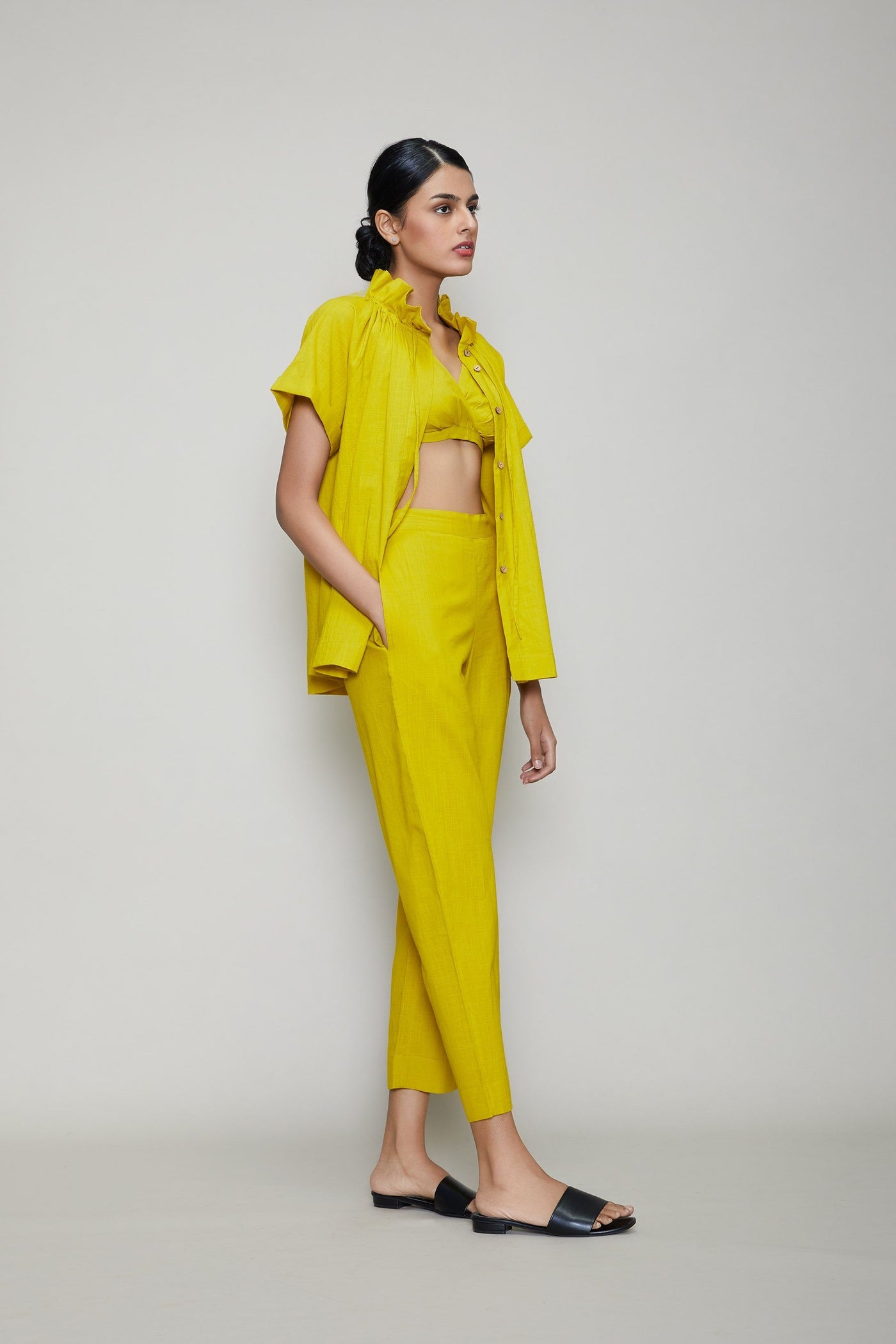 MATI TORA BRALETTE 3 PIECE SET - YELLOW Fashion Mati