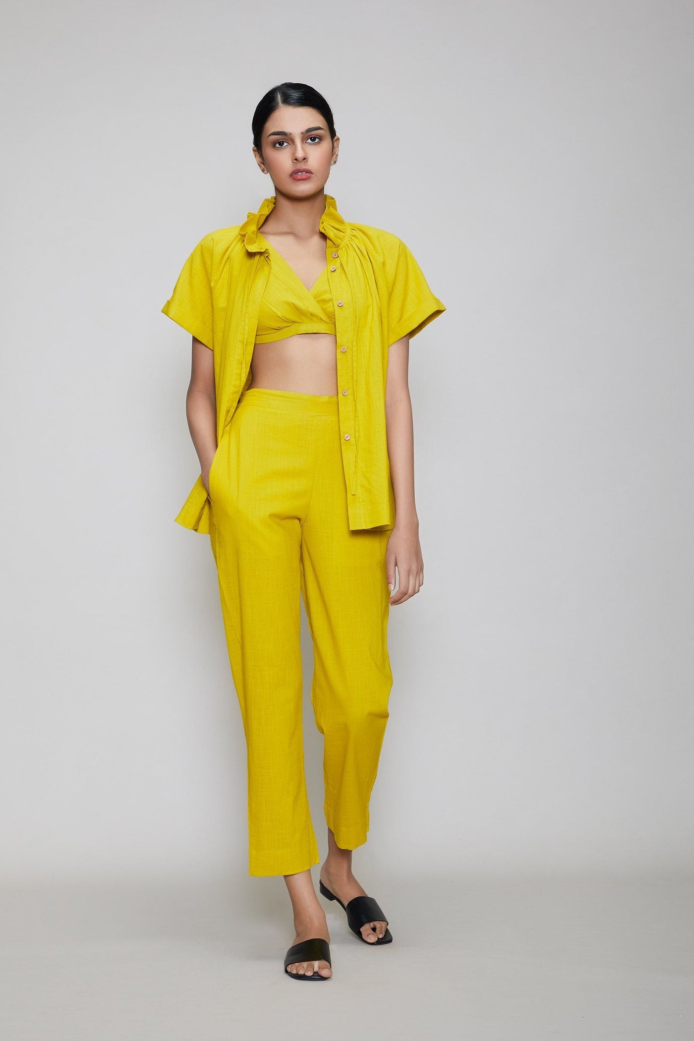 MATI TORA BRALETTE 3 PIECE SET - YELLOW Fashion Mati