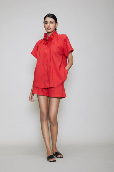 MATI TORA & SHORTS SET - RED Fashion Mati