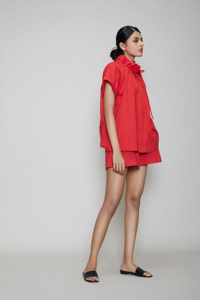MATI TORA & SHORTS SET - RED Fashion Mati
