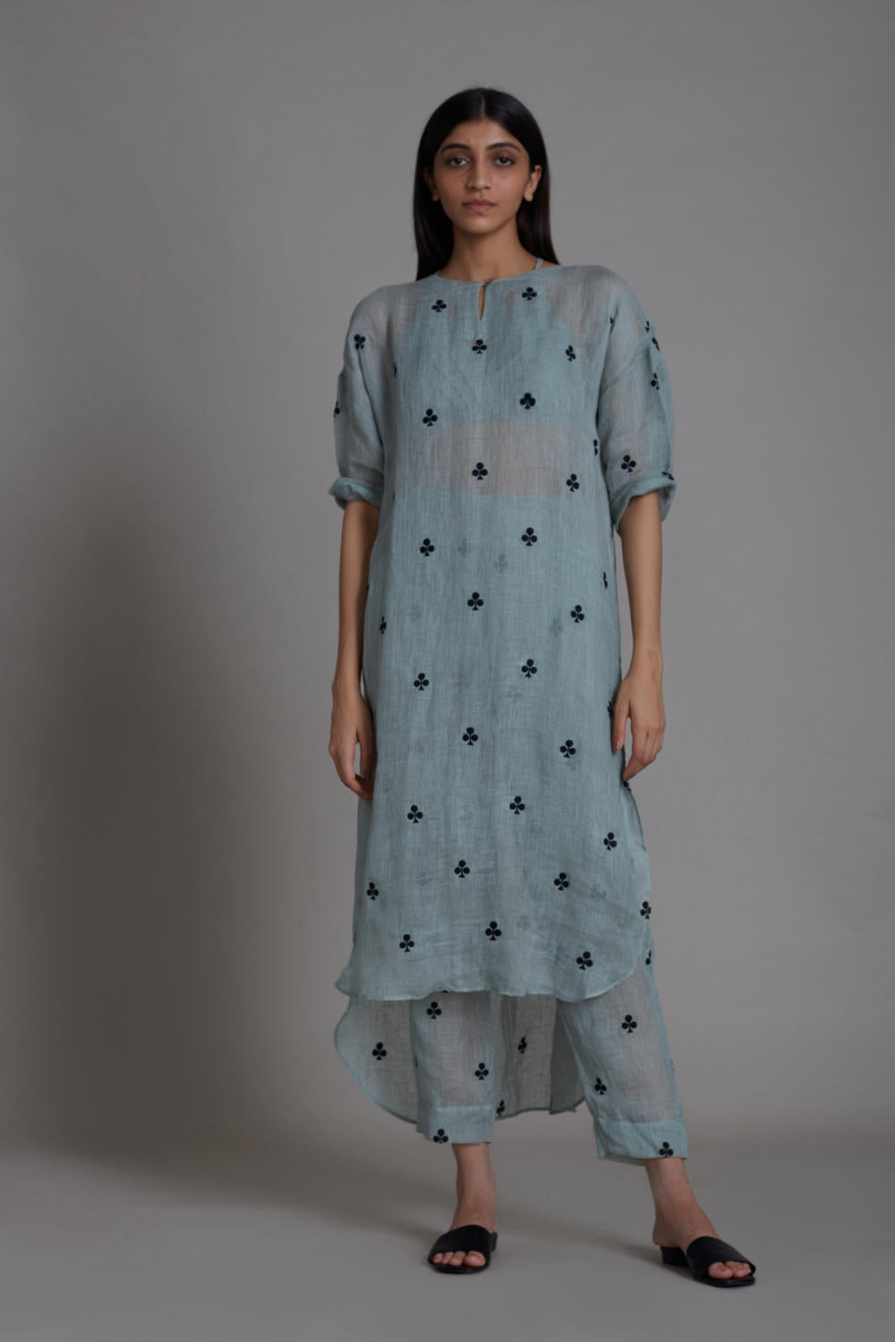 MATI TRUMP CARD TUNIC DRESS-BLUE Fashion Mati