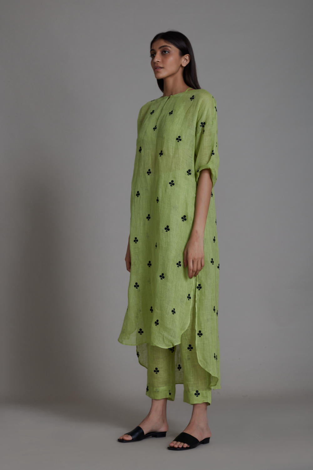 MATI TRUMP CARD TUNIC DRESS-GREEN Fashion Mati