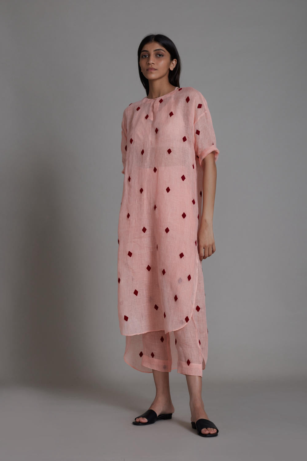 MATI TRUMP CARD TUNIC DRESS-PINK Fashion Mati
