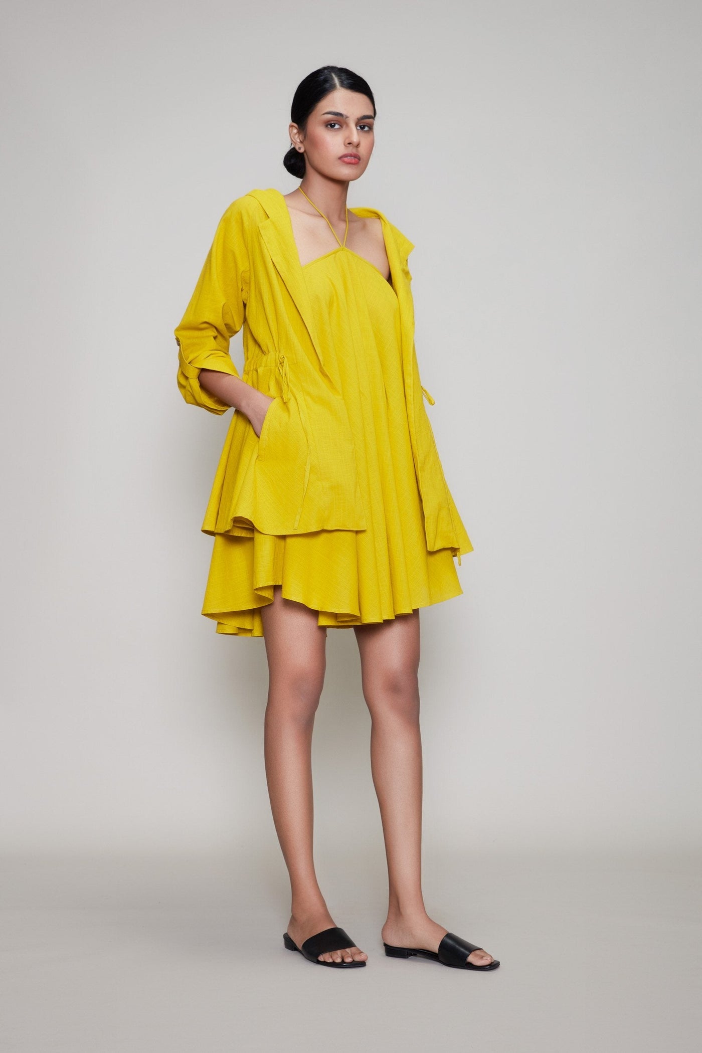MATI VEZA & JACKET SET- YELLOW Fashion Mati