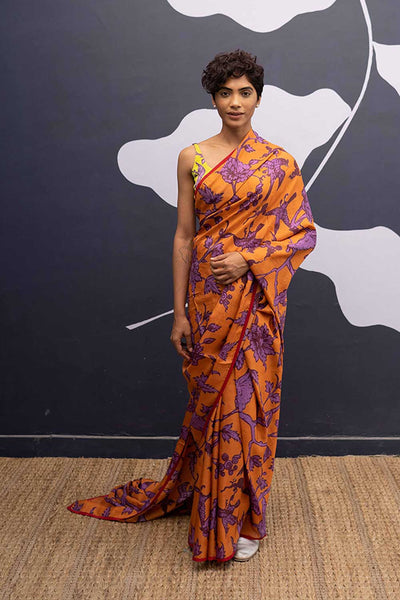 MAUI ORANGE SAREE Fashion Yam