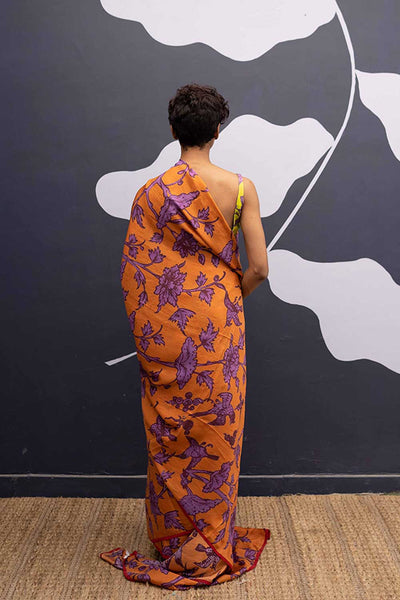MAUI ORANGE SAREE Fashion Yam