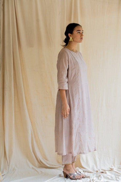 Mauve Abha Kurta Set Fashion Nirjara