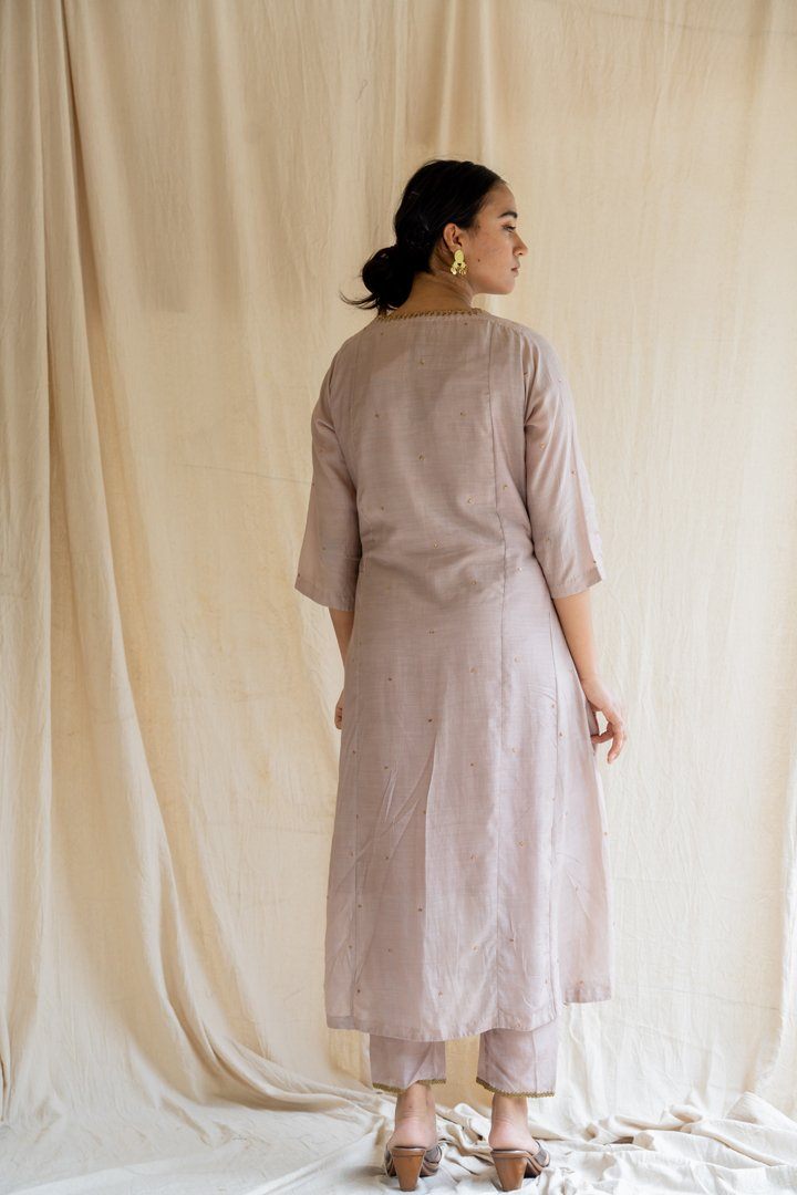 Mauve Abha Kurta Set Fashion Nirjara