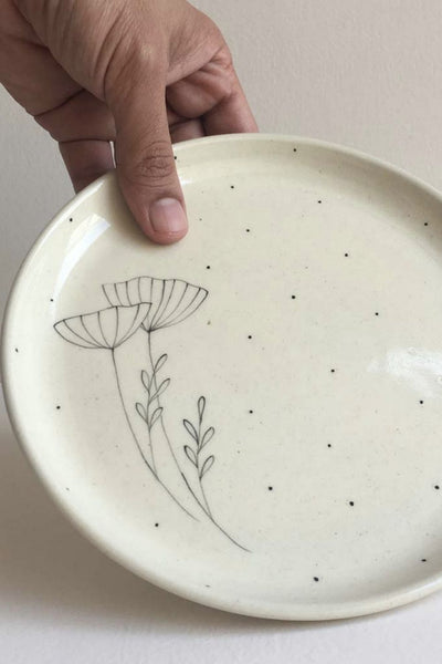 Meadow Quarter Plate ( Set of 2 ) Home Minimal Indian 