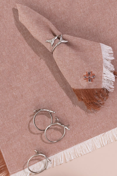 Mermaid Napkin Rings Silver-Set of 4 Home Gado Living