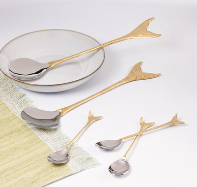 Mermaid Sona Chaandi Dessert Spoons-Set of 4 Home Gado Living