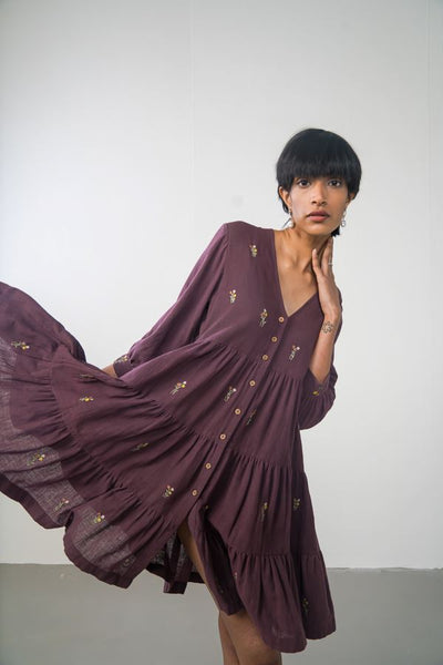 Midnight Moments handwoven organic cotton dress Fashion SUI 