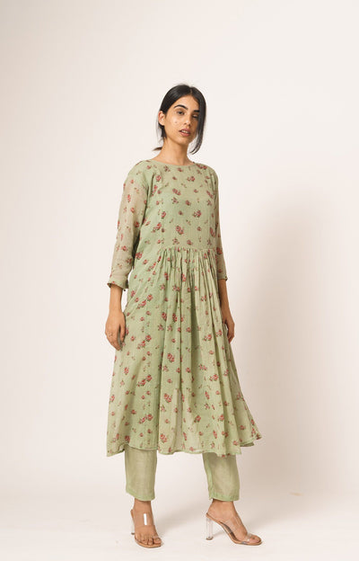 Mint Green Aayat Kurta and Pant Set Fashion DOT