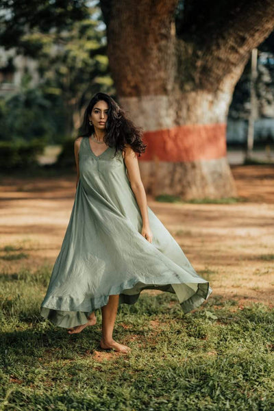 Mint Green - Quarter Circle Dress Fashion DOT