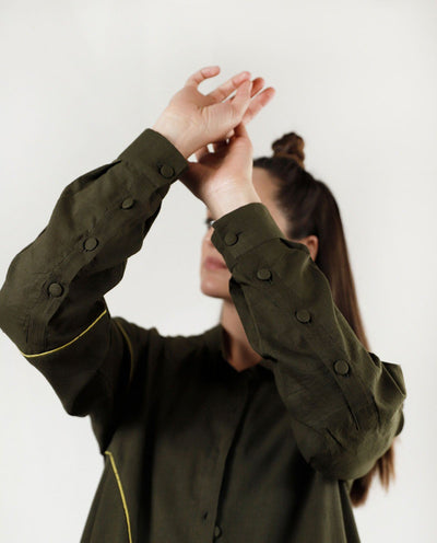 MOVEMENT OLIVE OVERLAY SHIRT Fashion Rias 