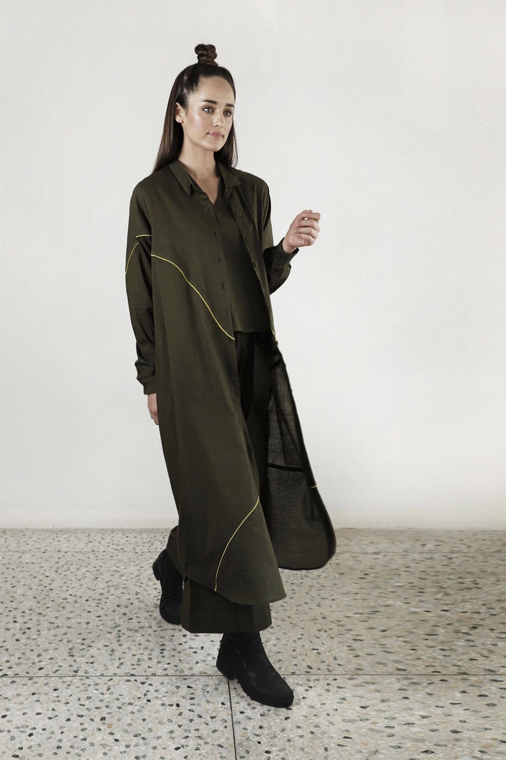 MOVEMENT OLIVE OVERLAY SHIRT Fashion Rias 