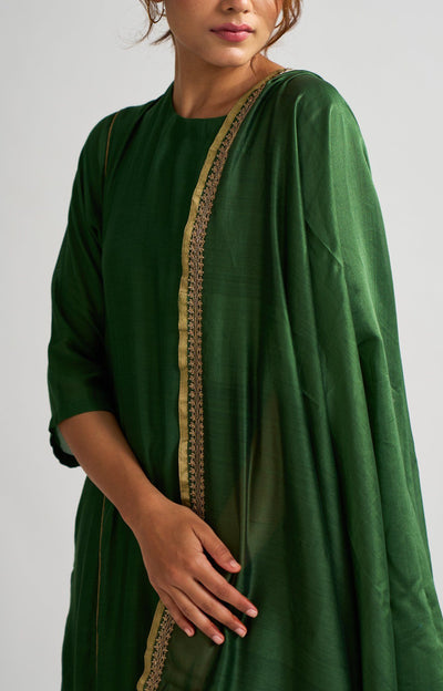Mridini Emerald Green Kurta Set Fashion DOT