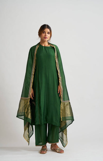 Mridini Emerald Green Kurta Set Fashion DOT