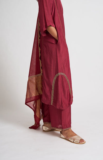 Mridini Red Kurta Set Fashion DOT