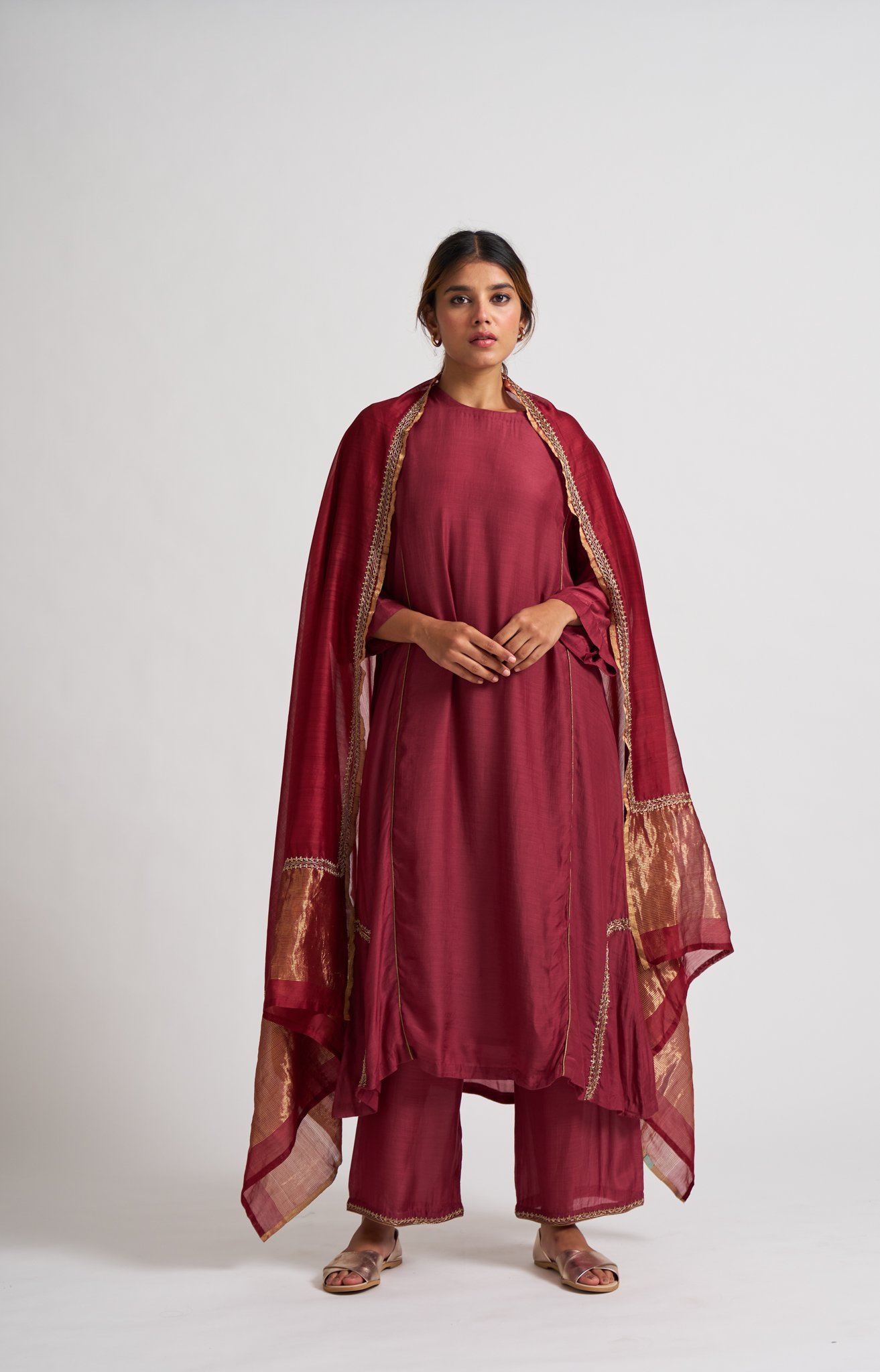Mridini Red Kurta Set Fashion DOT