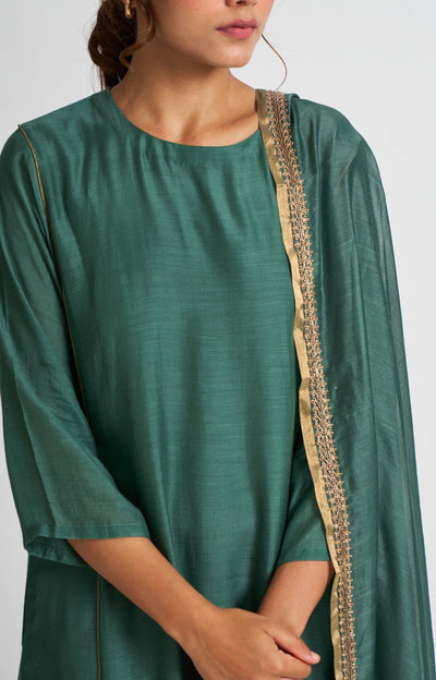 Mridini Teal Kurta Set Fashion DOT