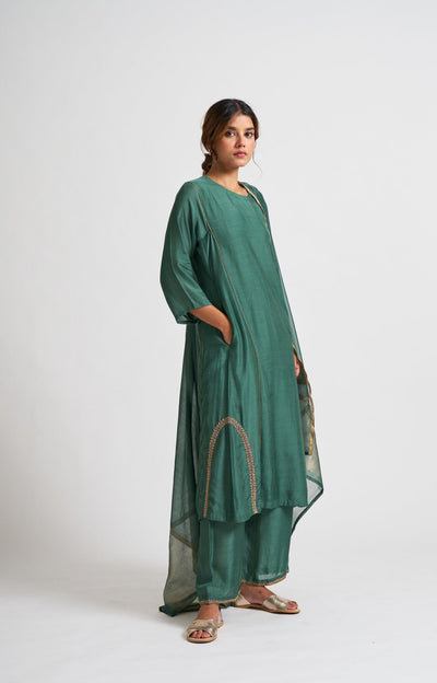 Mridini Teal Kurta Set Fashion DOT