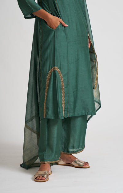 Mridini Teal Kurta Set Fashion DOT