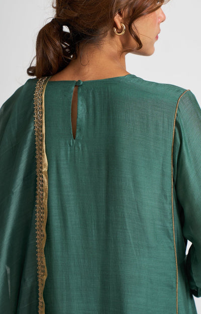 Mridini Teal Kurta Set Fashion DOT
