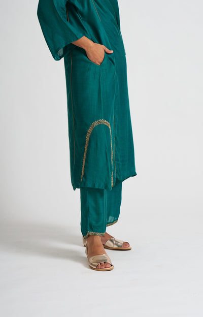 Mridini Turquoise Kurta Set Fashion DOT