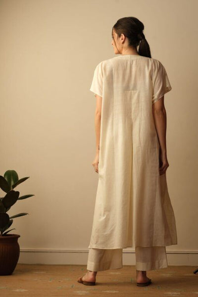 Mughal Poppy Flower Applique Kaftan Fashion Mallika Mathur