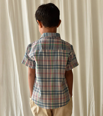 Multi- Checks Shirt Fashion Khara Kapas Kids