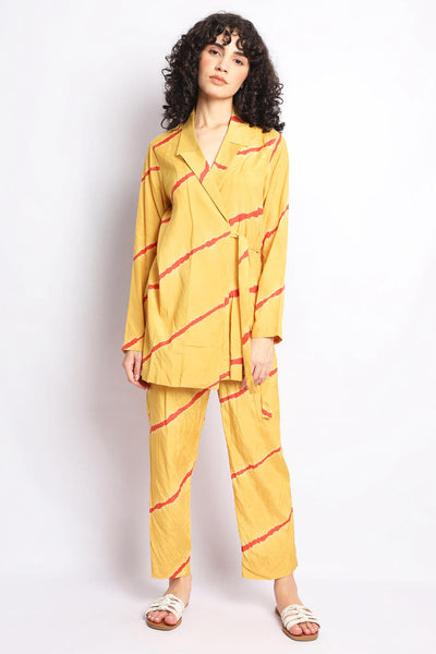 MUSTARD AND RUST WRAP CO-ORD SET Fashion The Pot Plant