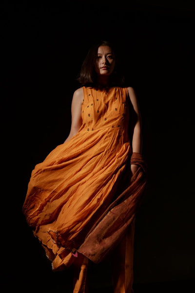 Mustard Chanderi Kurta Fashion Juanita 