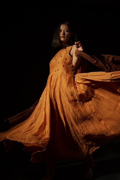 Mustard Chanderi Kurta Fashion Juanita 