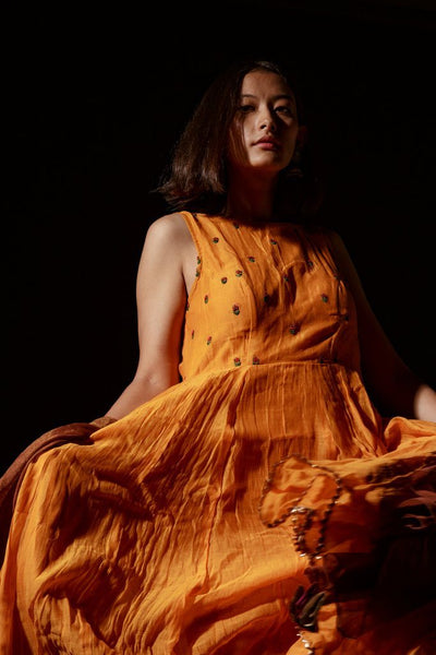 Mustard Chanderi Kurta Fashion Juanita 