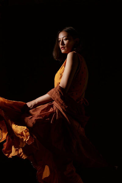 Mustard Chanderi Kurta Fashion Juanita 