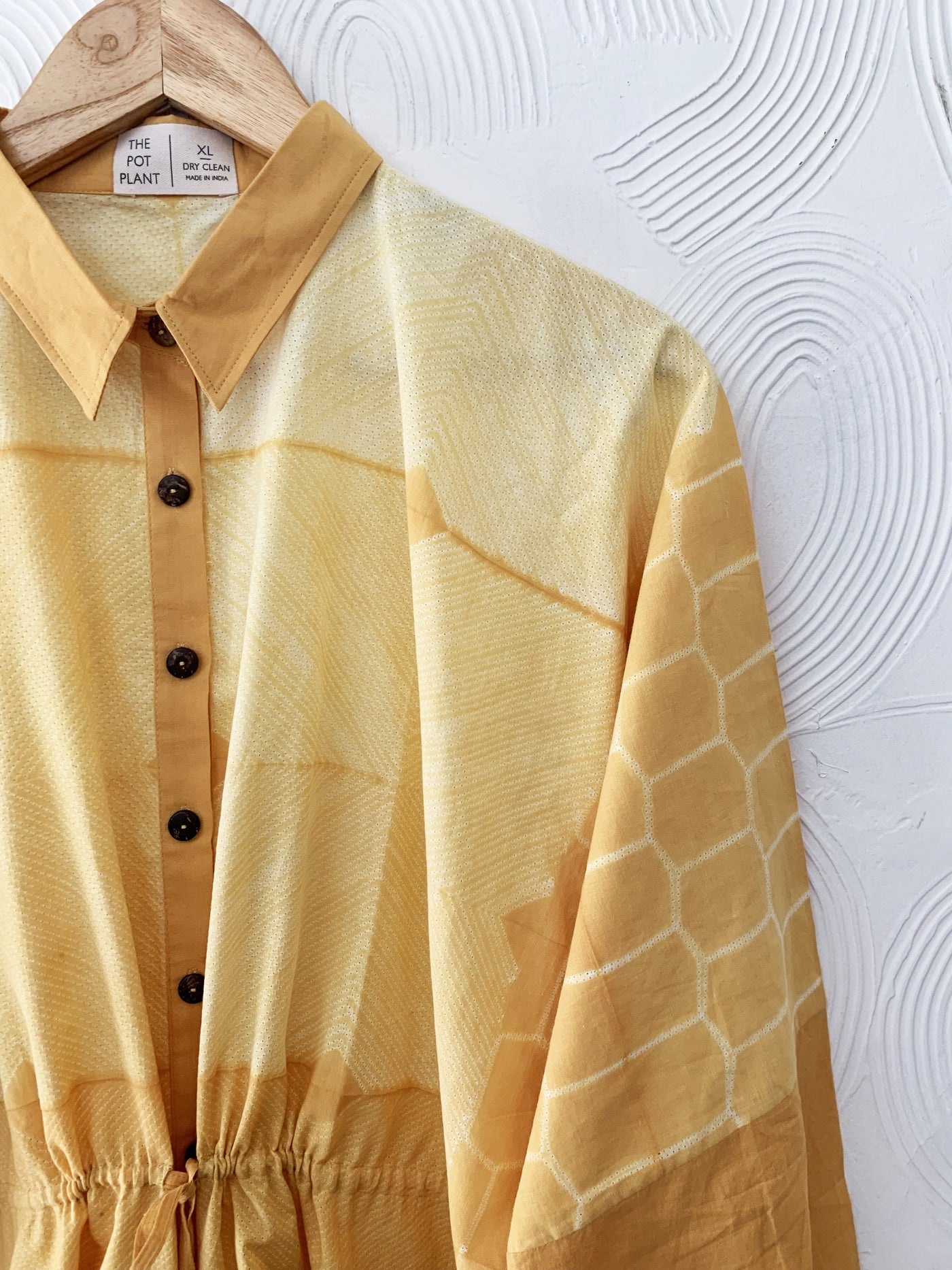 Mustard Shibori Drawstring Top Fashion The Pot Plant