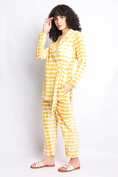 MUSTARD SHIBORI WRAP CO-ORD SET Fashion The Pot Plant