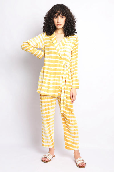MUSTARD SHIBORI WRAP CO-ORD SET Fashion The Pot Plant