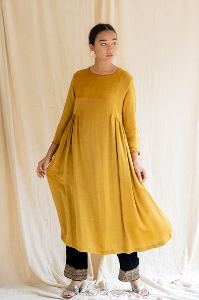 Mustard Yellow Taar Kurta Fashion Nirjara