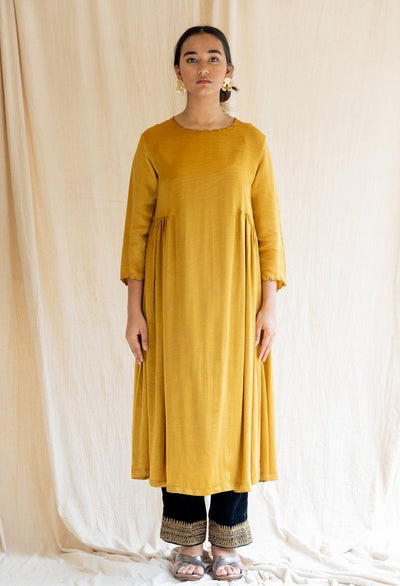 Mustard Yellow Taar Kurta Fashion Nirjara