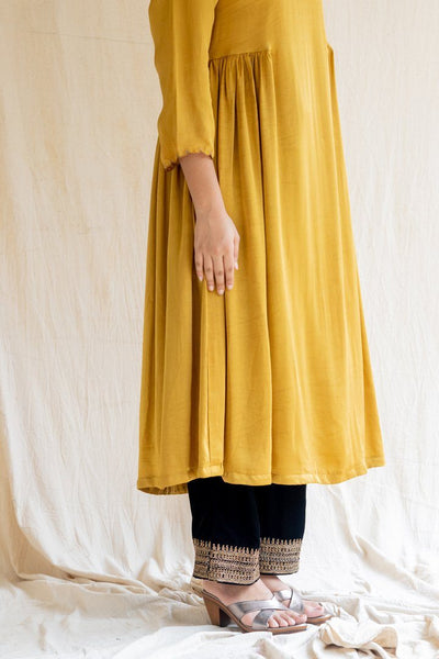 Mustard Yellow Taar Kurta Fashion Nirjara