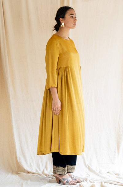 Mustard Yellow Taar Kurta Fashion Nirjara
