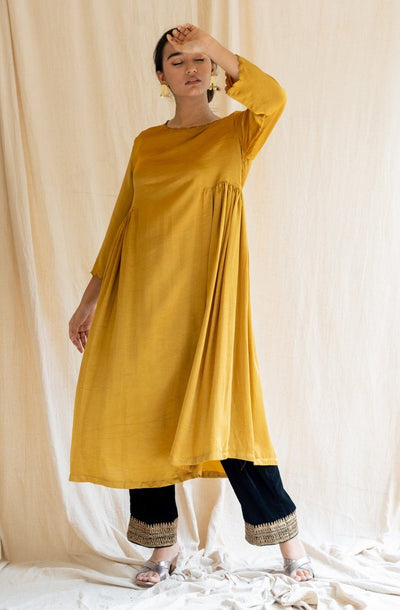 Mustard Yellow Taar Kurta Fashion Nirjara
