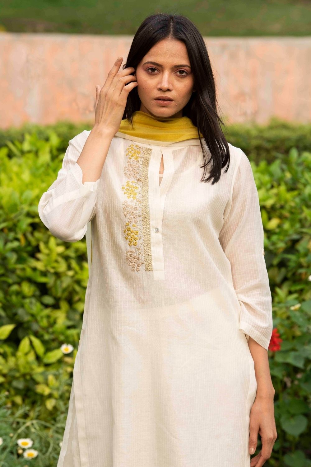 Narjis Off White Kurta Set Fashion Priti Prashant 