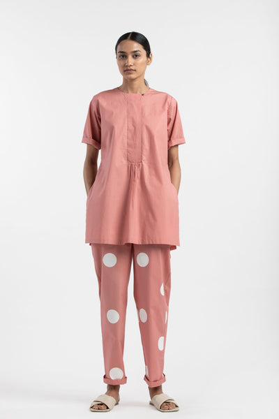 New Narrow Bottom- Dusty Rose Polka Fashion THREE
